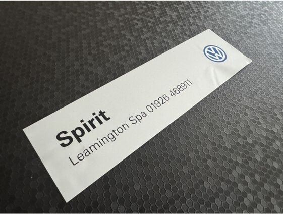 Spirit VW - Leamington Spa - Dealer Sticker
