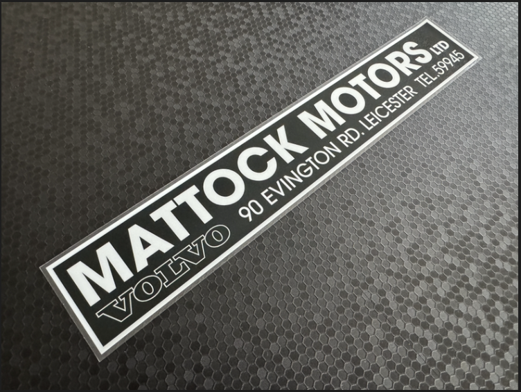 Mattock Motors - Leicester - Volvo - Dealer Sticker