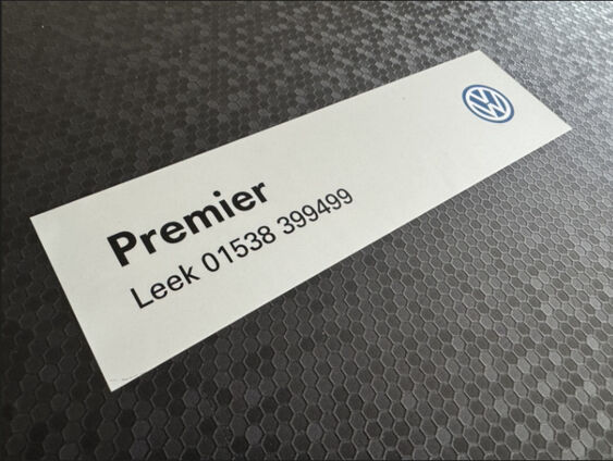Premier VW - Leek - Dealer Sticker