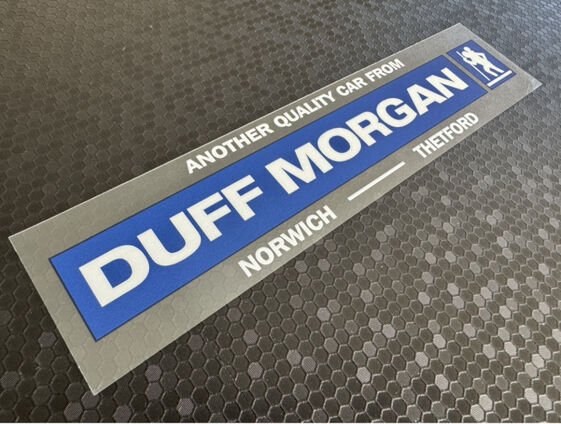 Duff Morgan - Thetford Norfolk - Dealer Sticker
