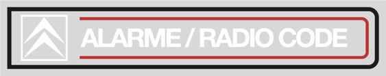 Citroen Car Alarm / Radio Code Decal