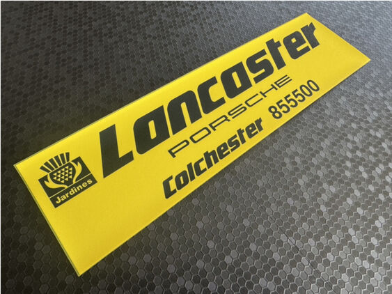 Lancaster - Colchester - Porsche - Dealer Sticker