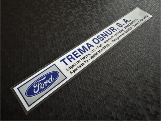 Trema Osnur - Madrid - Ford - Dealer Sticker