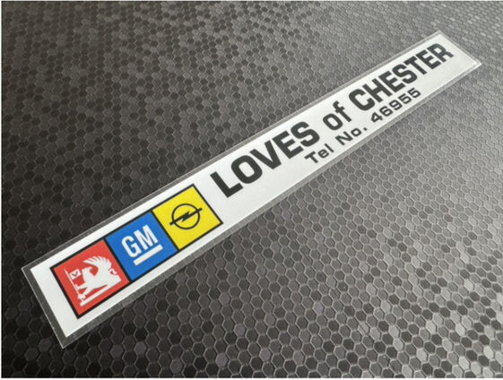 Loves of Chester - Vauxhall Opel - Dealer Sticker