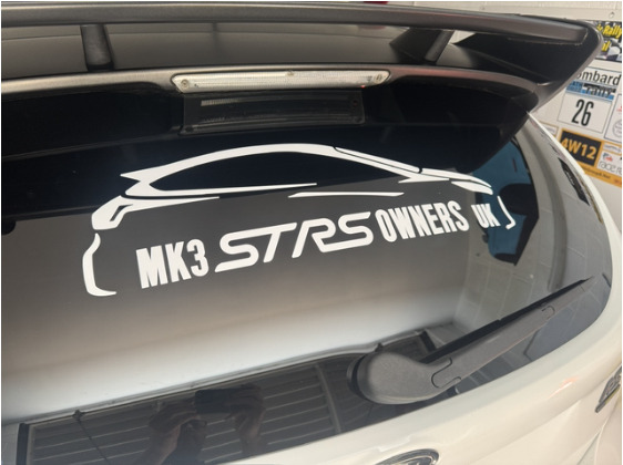 Mk3 ST RS Owners - Rear Window Decal - ST Hatchback