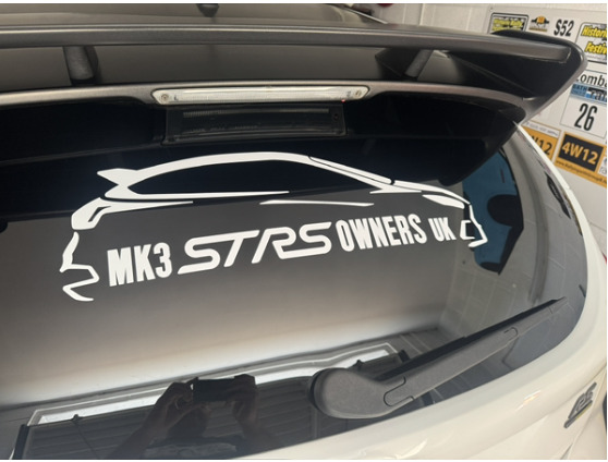 Mk3 ST RS Owners Rear Window Decal - RS