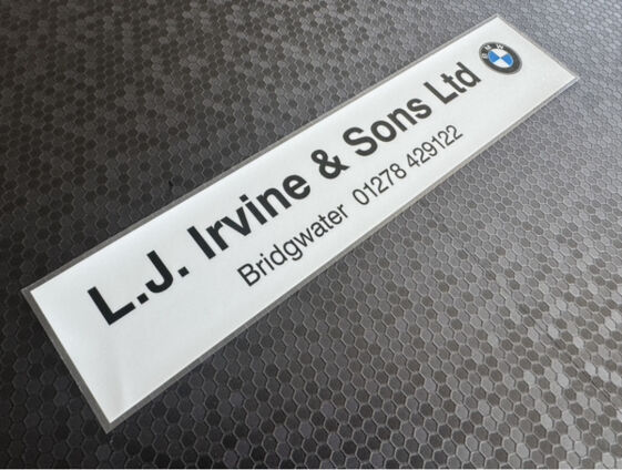 L J Irvine & Sons - Bridgwater - BMW - Dealer Sticker