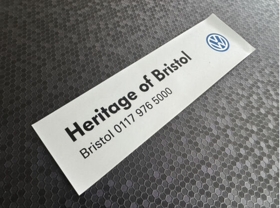 Heritage VW - Bristol - Dealer Sticker