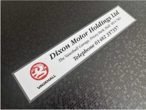 Dixon Motor Holdings Ltd - Hull - Vauxhall - Dealer Sticker