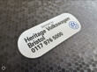 Heritage VW Bristol Service reminder sticker AP