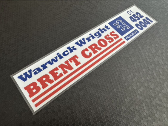 Warwick Wright - Brent Cross - Peugeot - Dealer Sticker