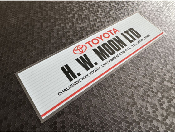 H W Moon - Toyota - Wigan Lancashire - Dealer Sticker